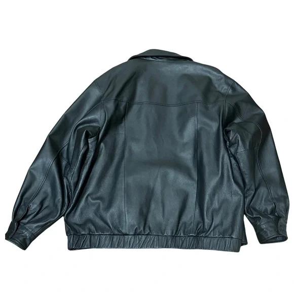 Airborne Leathers Men’s Leather Jacket, Size Large